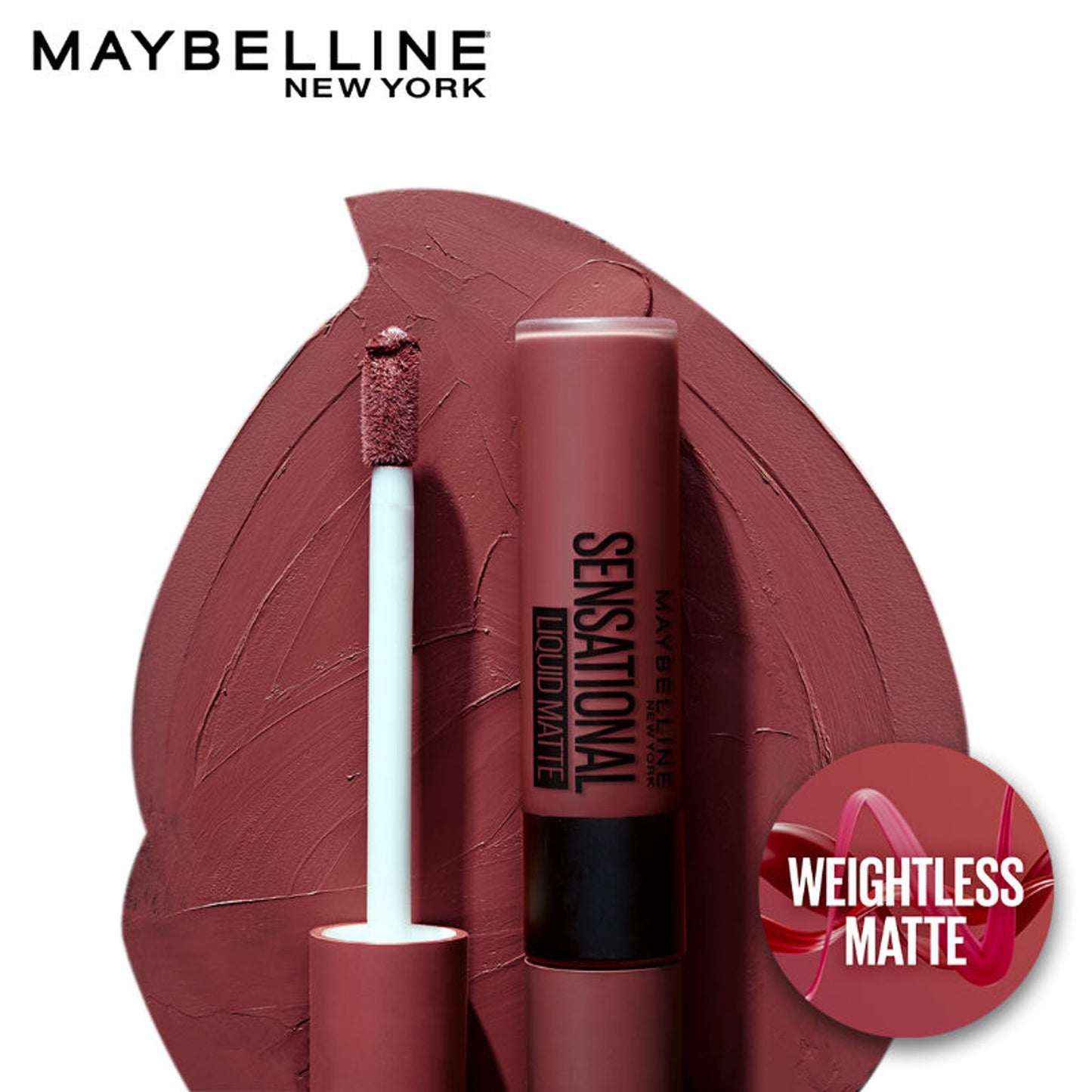 Maybelline New York Sensational Liquid Matte Lipstick, Long-lasting - 03 Flush It Red - 06 Best Babe
