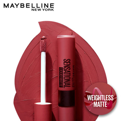 Maybelline New York Sensational Liquid Matte Lipstick, Long-lasting - 03 Flush It Red - 08 Sensationally Me