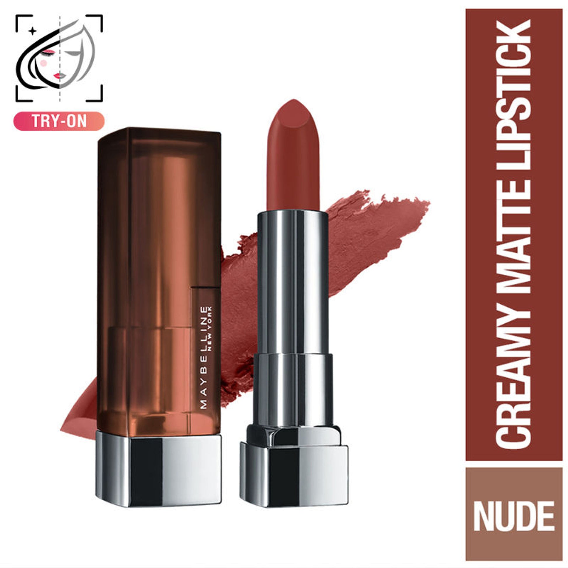 Maybelline Color Sensational Creamy Matte Lipstick, 12H Formula - 640 Red Liberation - 5 East Village Rose