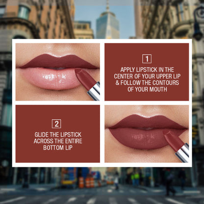 Maybelline Color Sensational Creamy Matte Lipstick, 12H Formula - 640 Red Liberation - 5 East Village Rose