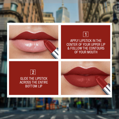 Maybelline Color Sensational Creamy Matte Lipstick, 12H Formula - 640 Red Liberation - 6 Noho Amber