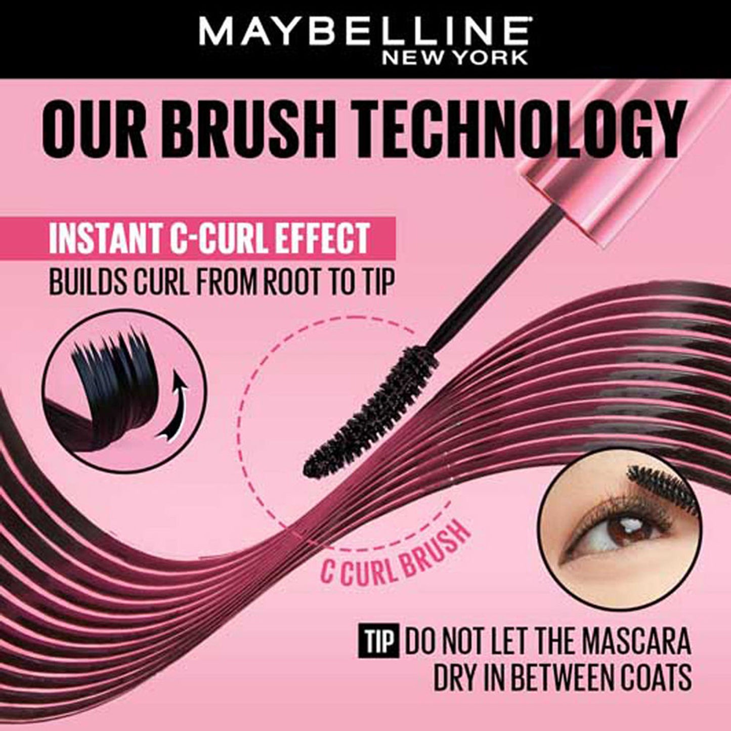 Maybelline New York Volum Express Hyper Curl Mascara - Washable Very Black