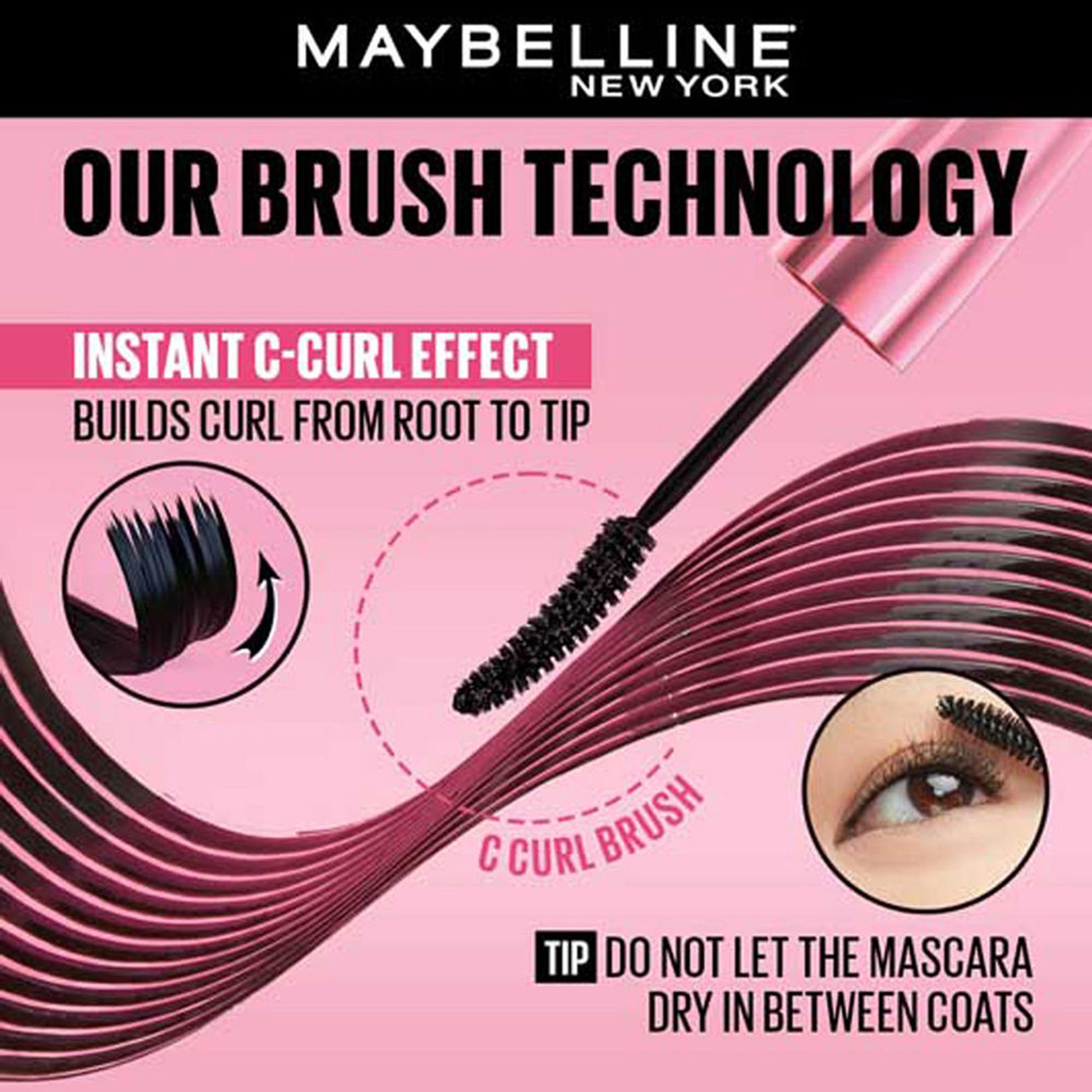 Maybelline New York Volum Express Hyper Curl Mascara - Washable Very Black
