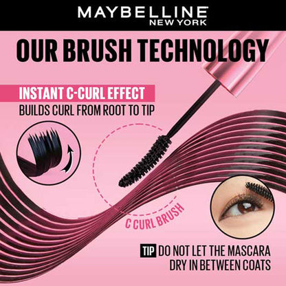 Maybelline New York Volum Express Hyper Curl Mascara - Washable Very Black
