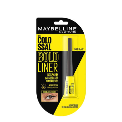 Maybelline New York The Colossal Bold Liner, Smudgeproof & Waterproof Eyeliner - Bold Black