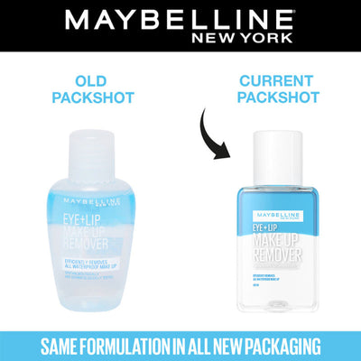 Maybelline New York Biphase Eye + Lip Makeup Remover for Waterproof Makeup, Fragrance-Free, 40ml