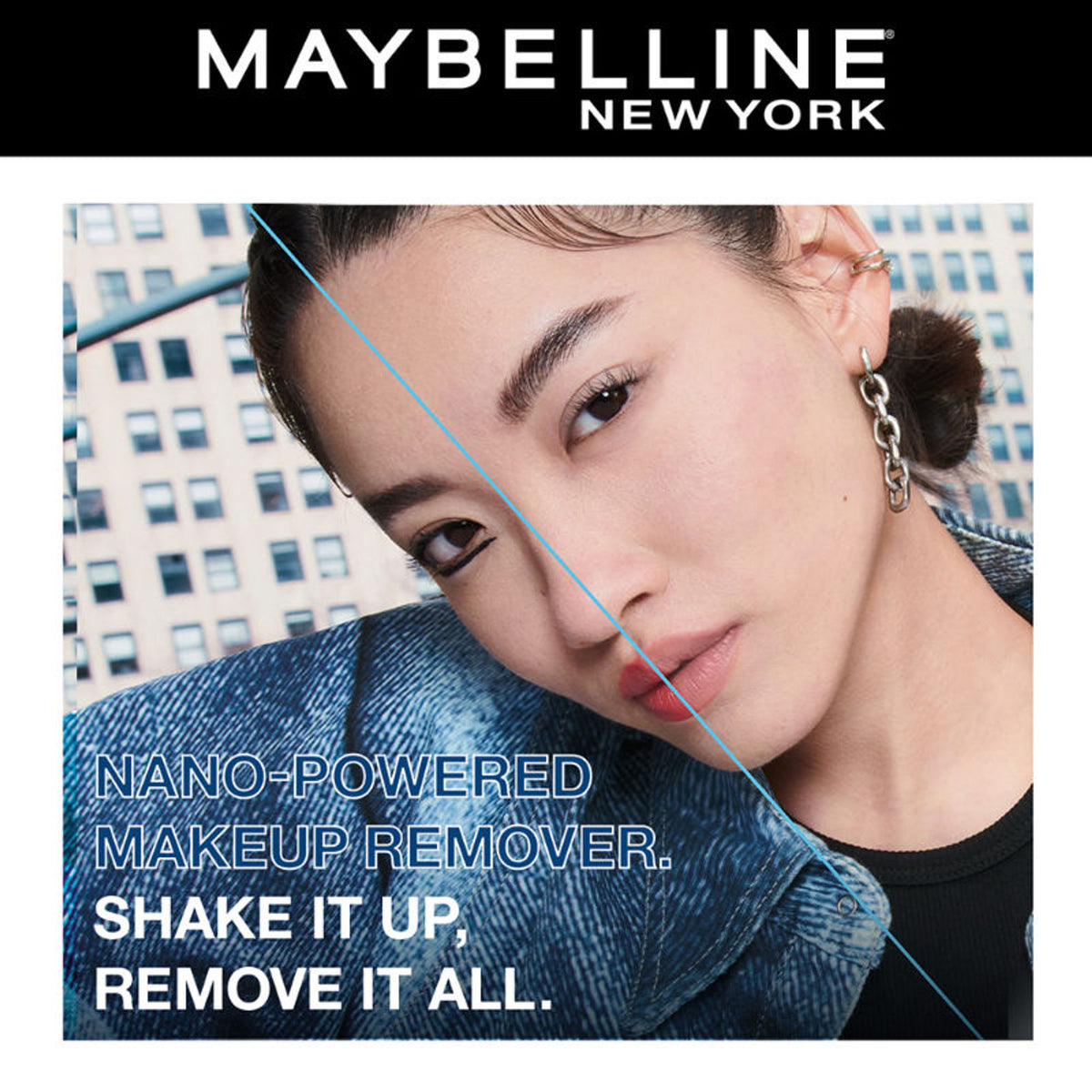 Maybelline New York Biphase Eye + Lip Makeup Remover for Waterproof Makeup, Fragrance-Free, 40ml