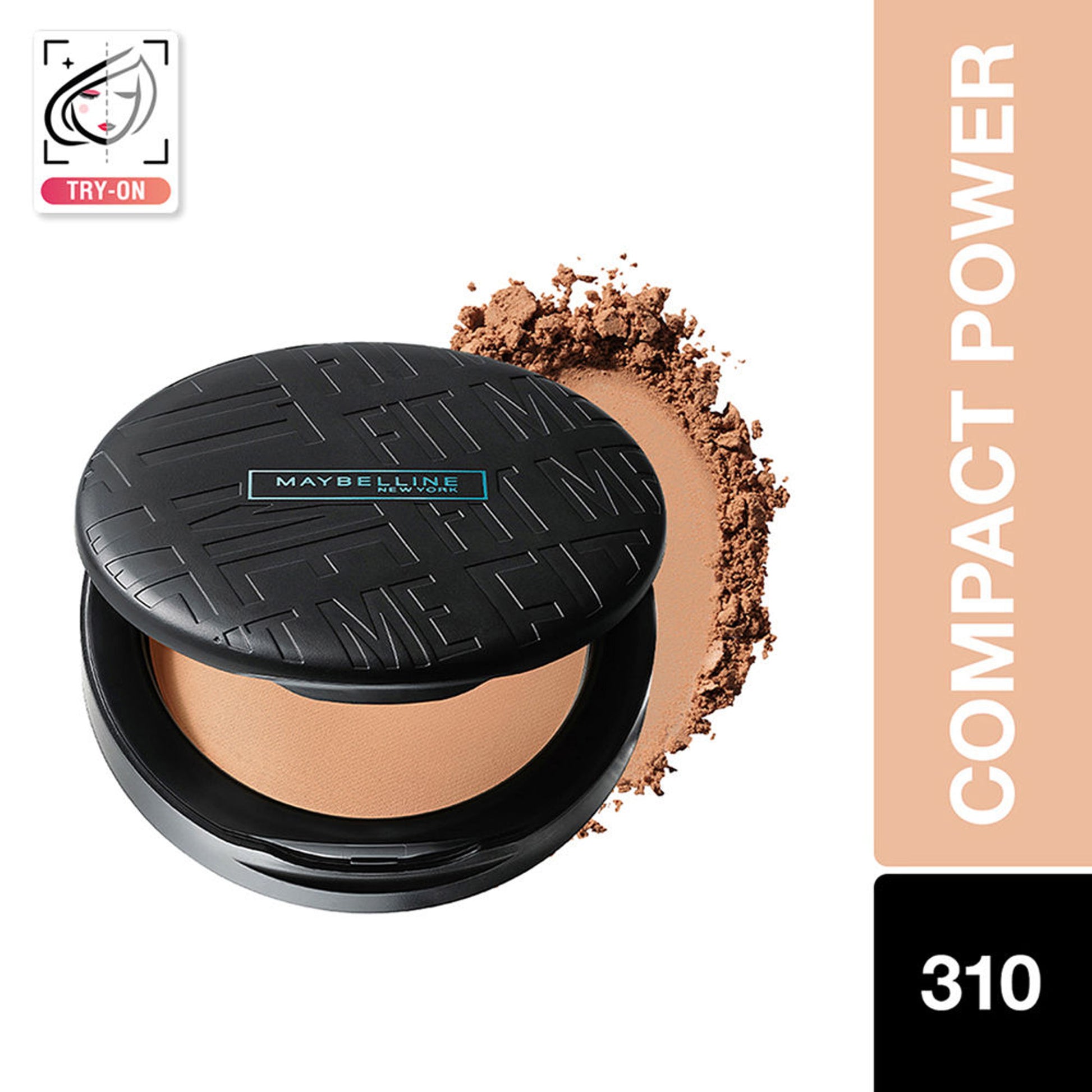 Maybelline New York Fit Me Matte + Poreless 16H Oil Control Compact Powder - 310 Sun Beige - Sun Beige