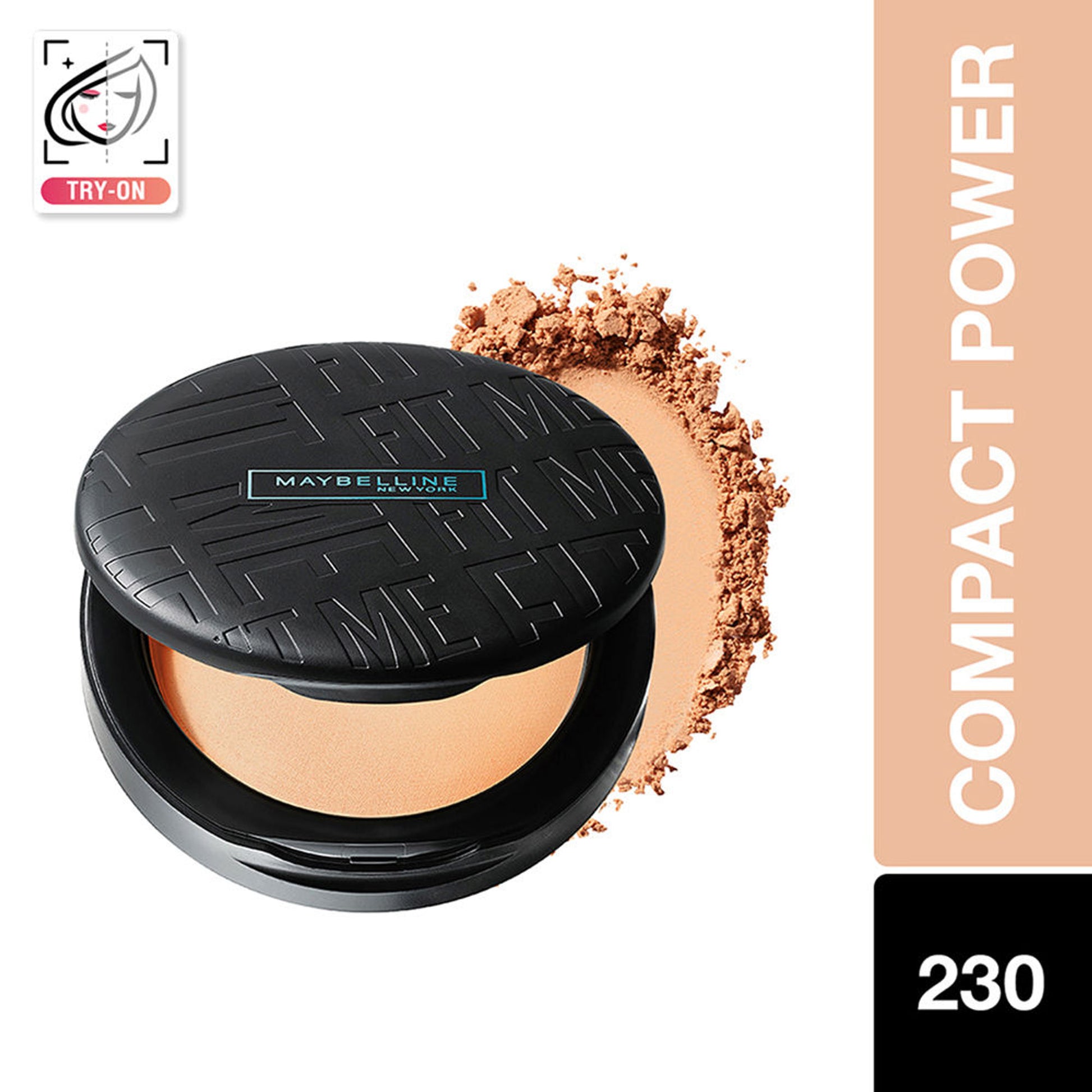 Maybelline New York Fit Me Matte + Poreless 16H Oil Control Compact Powder - 310 Sun Beige - Natural Buff