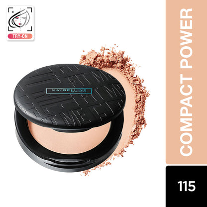 Maybelline New York Fit Me Matte + Poreless 16H Oil Control Compact Powder - 310 Sun Beige - 115 Ivory