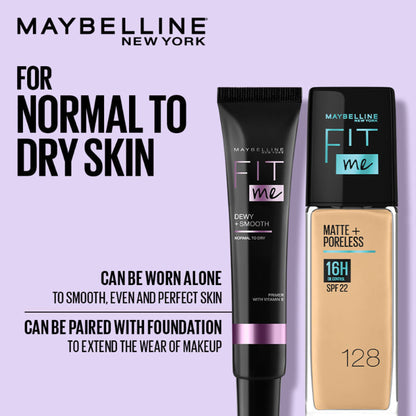 Maybelline New York Fit Me Primer, Oil free and Non Comedogenic Formula - Matte+Poreless - Dewy