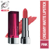 Maybelline Color Sensational Creamy Matte Lipstick, 12H Formula - 640 Red Liberation - Heated Pink