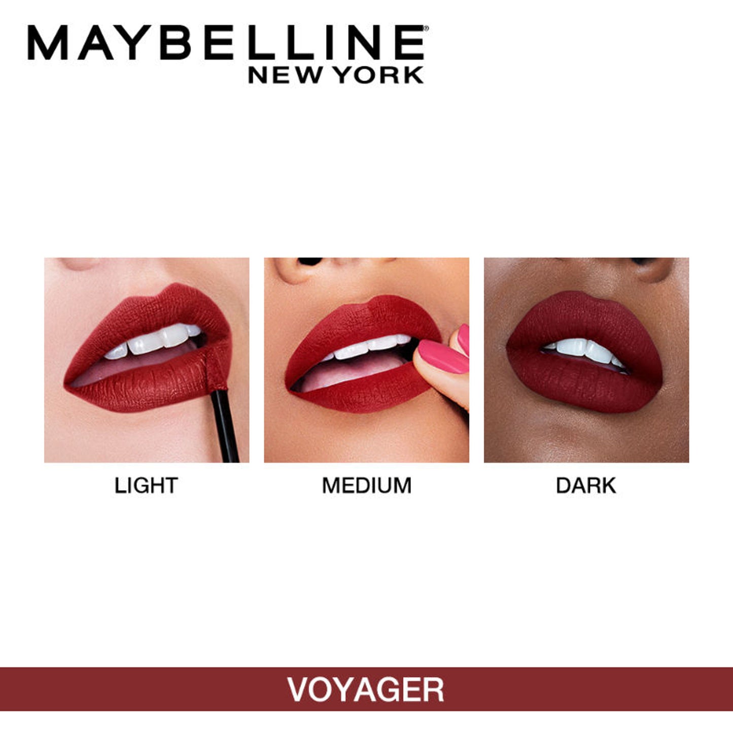 Maybelline New York Super Stay Matte Ink 4-in-1 Lip Kit - Voyager + Lover + Pioneer + Seeker