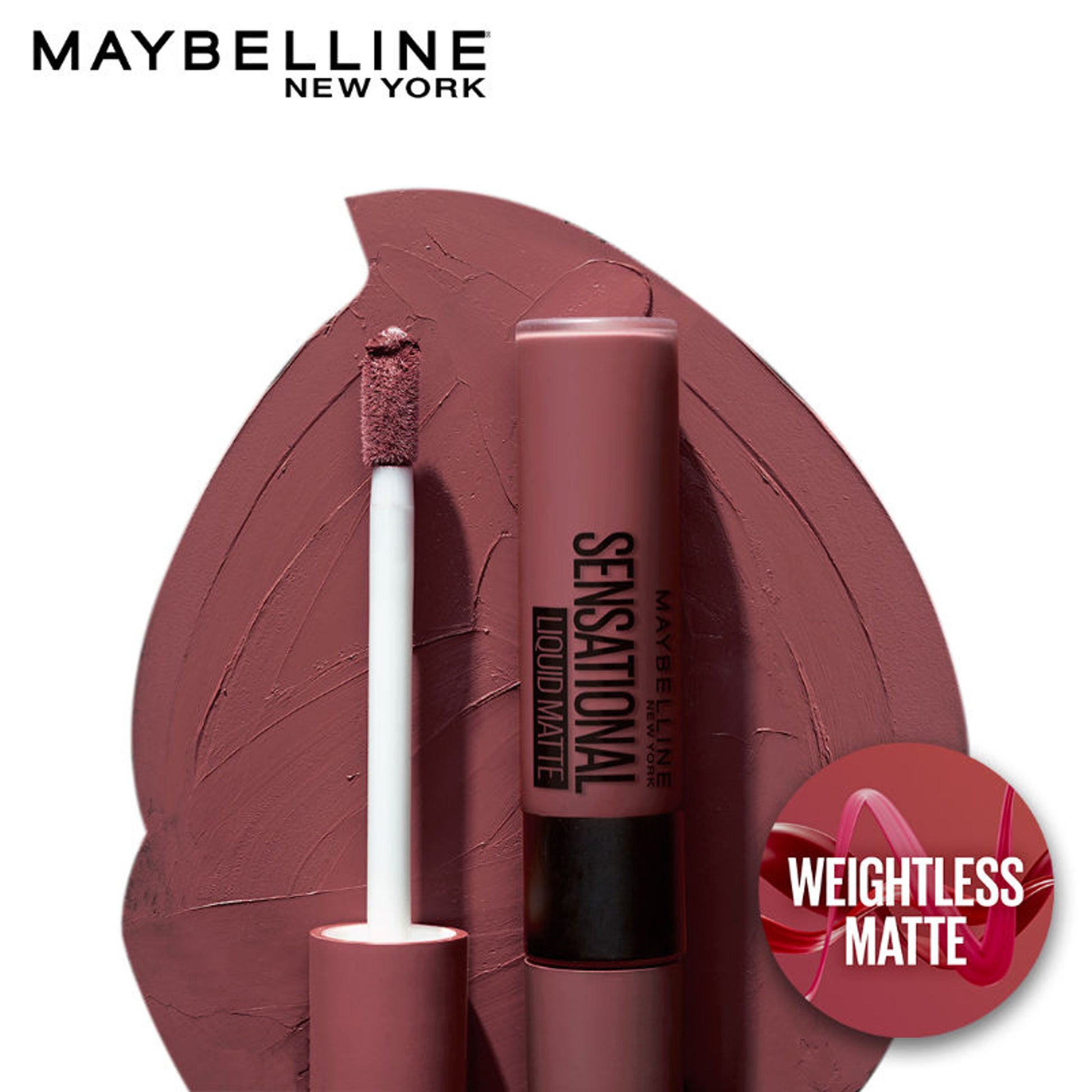 Maybelline New York Sensational Liquid Matte Lipstick, Long-lasting - 03 Flush It Red - Get Undressed