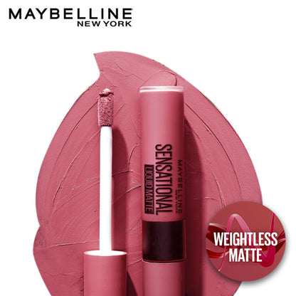 Maybelline New York Sensational Liquid Matte Lipstick, Long-lasting - 03 Flush It Red - Peach Addict
