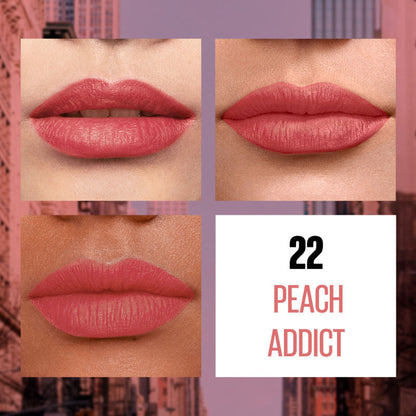 Maybelline New York Sensational Liquid Matte Lipstick, Long-lasting - 03 Flush It Red - Peach Addict