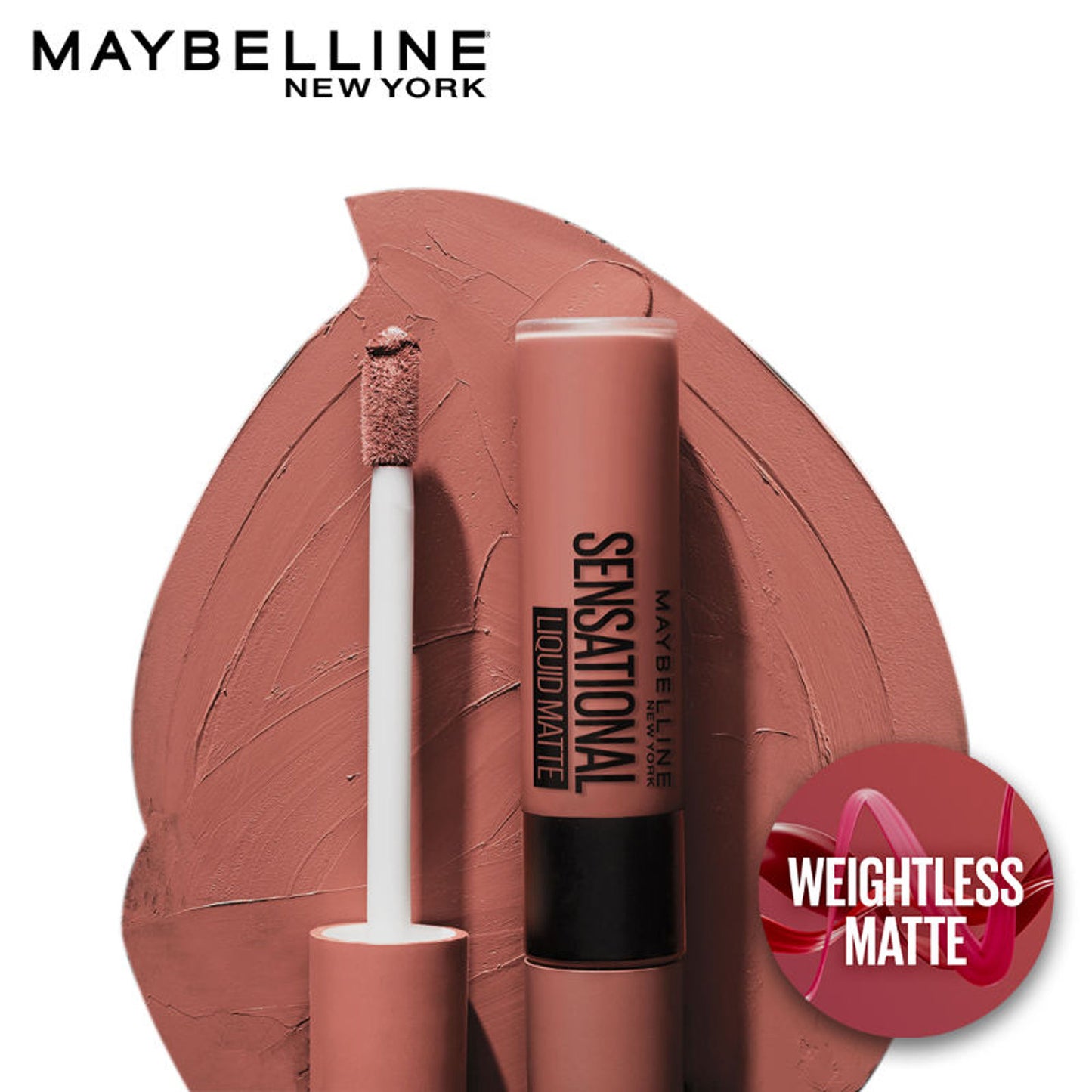 Maybelline New York Sensational Liquid Matte Lipstick, Long-lasting - 03 Flush It Red - Strip It Off
