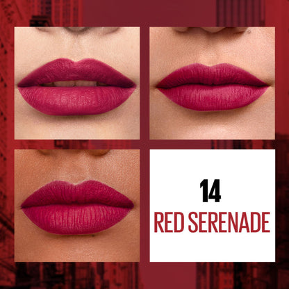 Maybelline New York Sensational Liquid Matte Lipstick, Long-lasting - 03 Flush It Red - Red Serenade