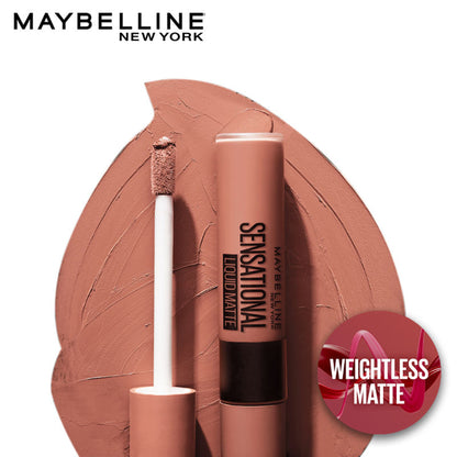 Maybelline New York Sensational Liquid Matte Lipstick, Long-lasting - 03 Flush It Red - Bare It All