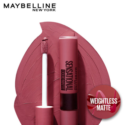 Maybelline New York Sensational Liquid Matte Lipstick, Long-lasting - 03 Flush It Red - Untamed Rose