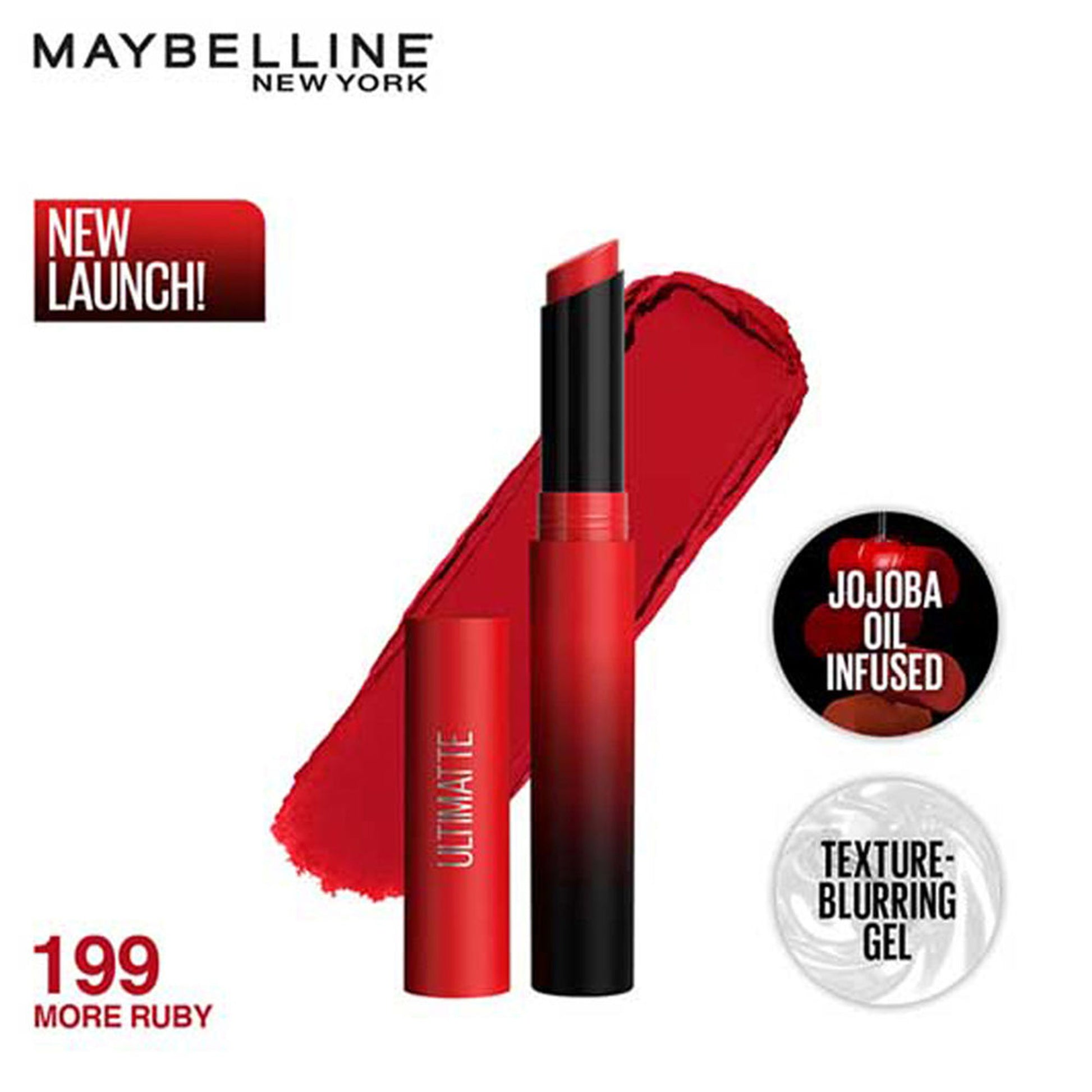 Maybelline New York Color Sensational Ultimattes Lipstick, Matte Finish - More Ruby - More Ruby