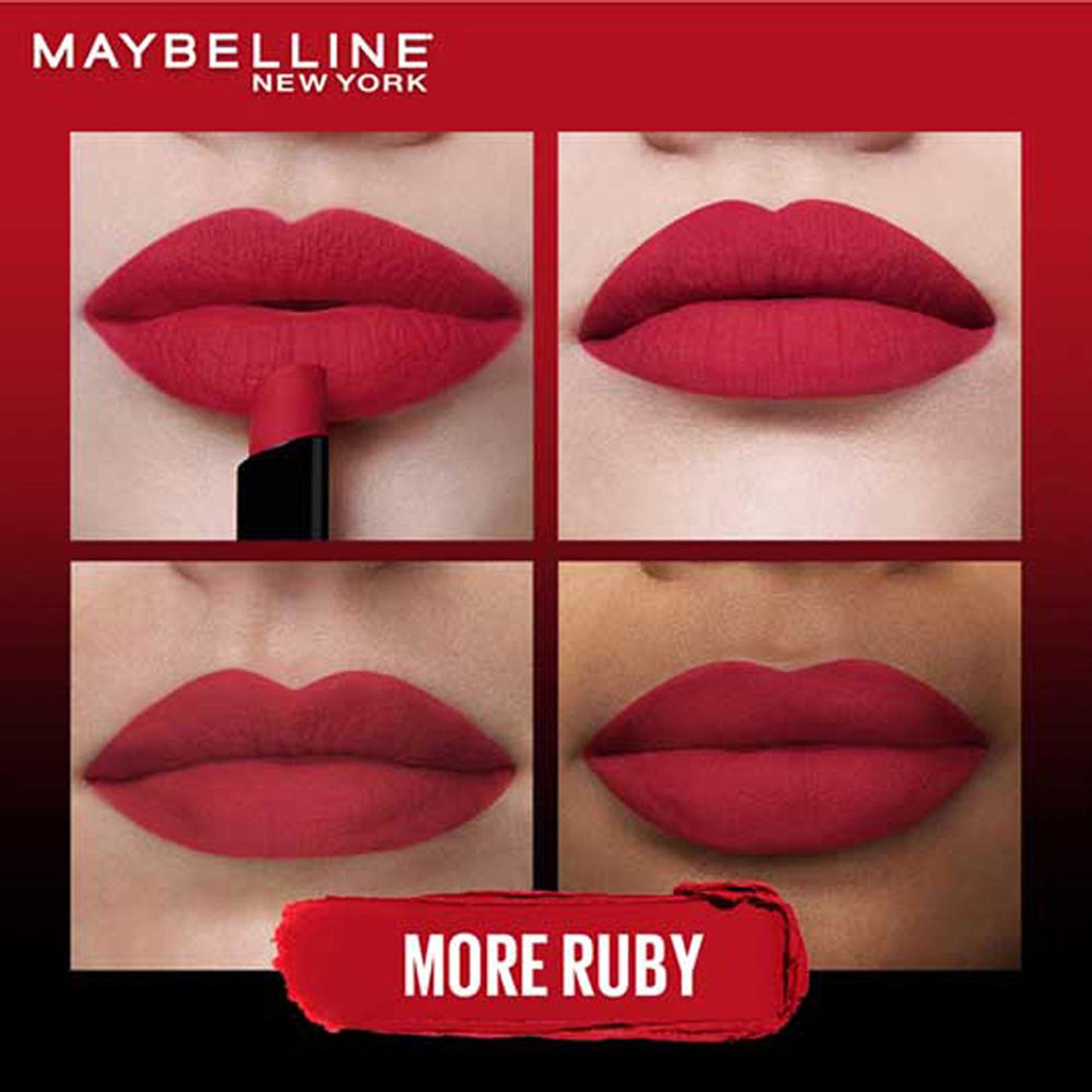 Maybelline New York Color Sensational Ultimattes Lipstick, Matte Finish - More Ruby - More Ruby