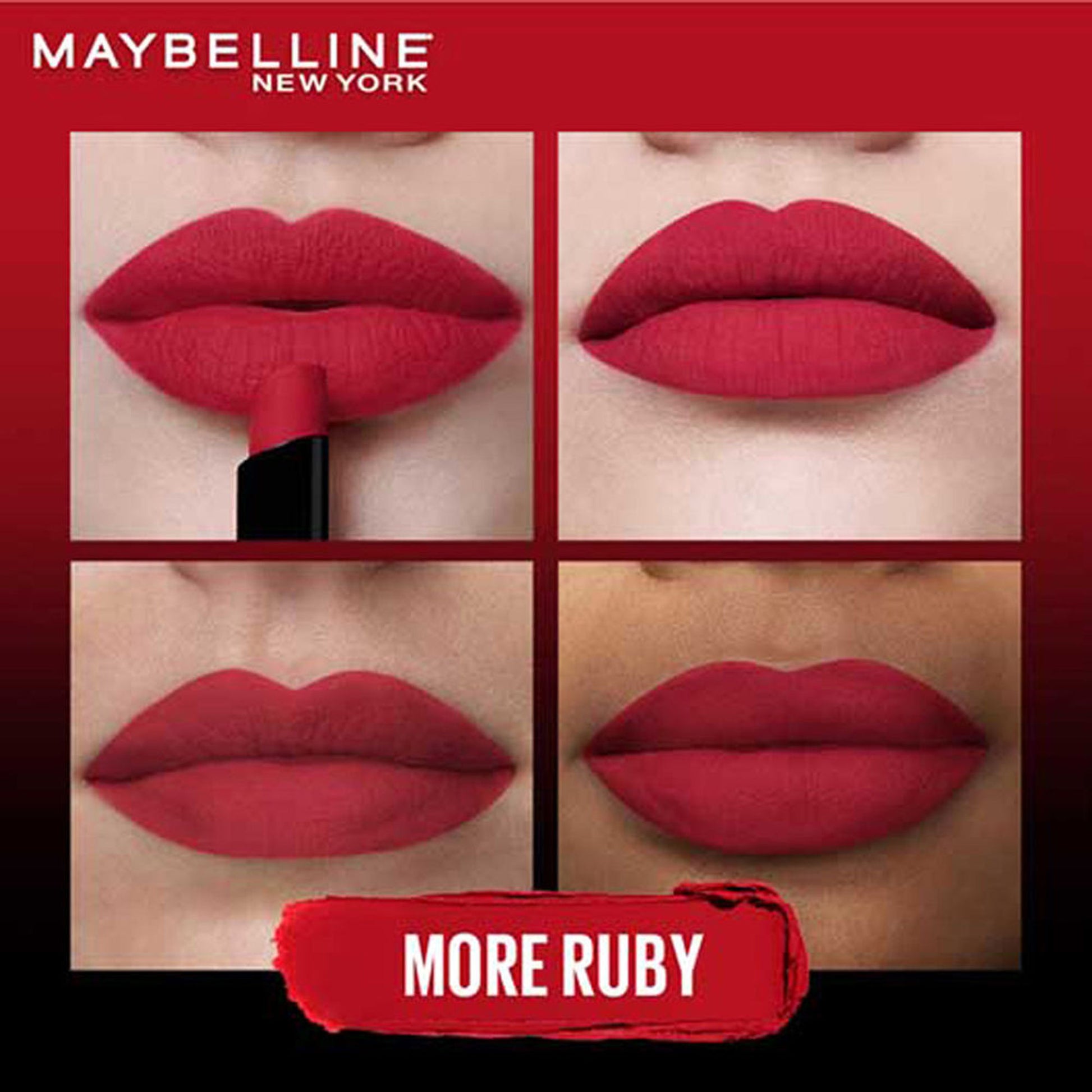 Maybelline New York Color Sensational Ultimattes Lipstick, Matte Finish - More Ruby - More Ruby