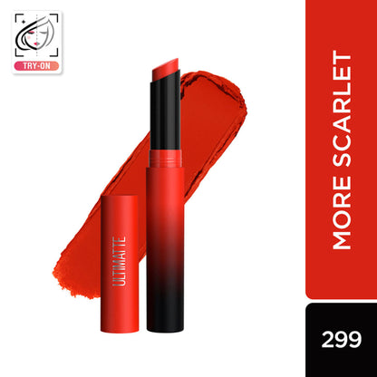 Maybelline New York Color Sensational Ultimattes Lipstick, Matte Finish - More Ruby - More Scarlet