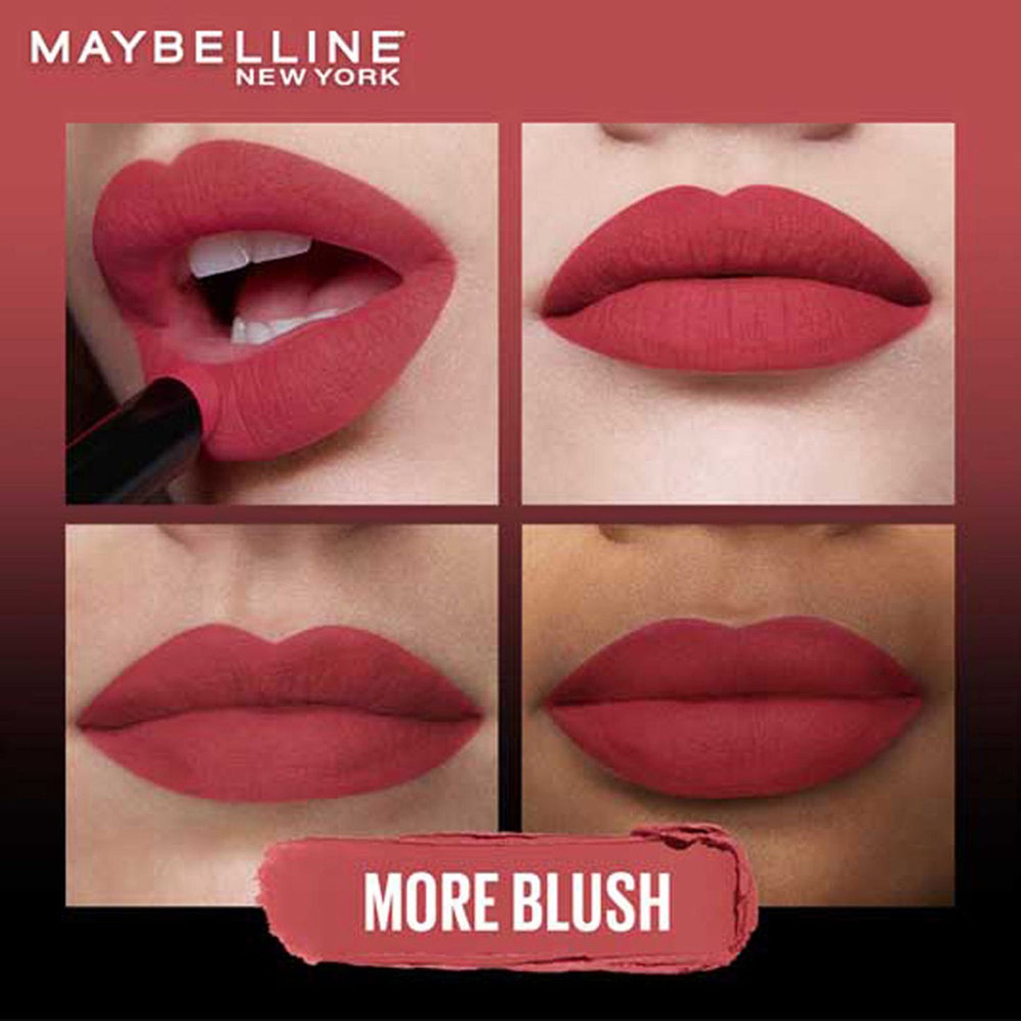 Maybelline New York Color Sensational Ultimattes Lipstick, Matte Finish - More Ruby - More Blush