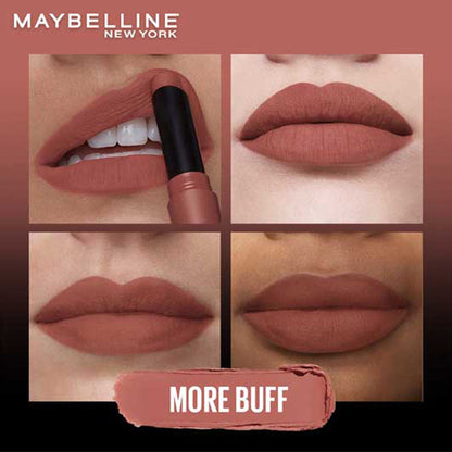 Maybelline New York Color Sensational Ultimattes Lipstick, Matte Finish - More Ruby - More Buff