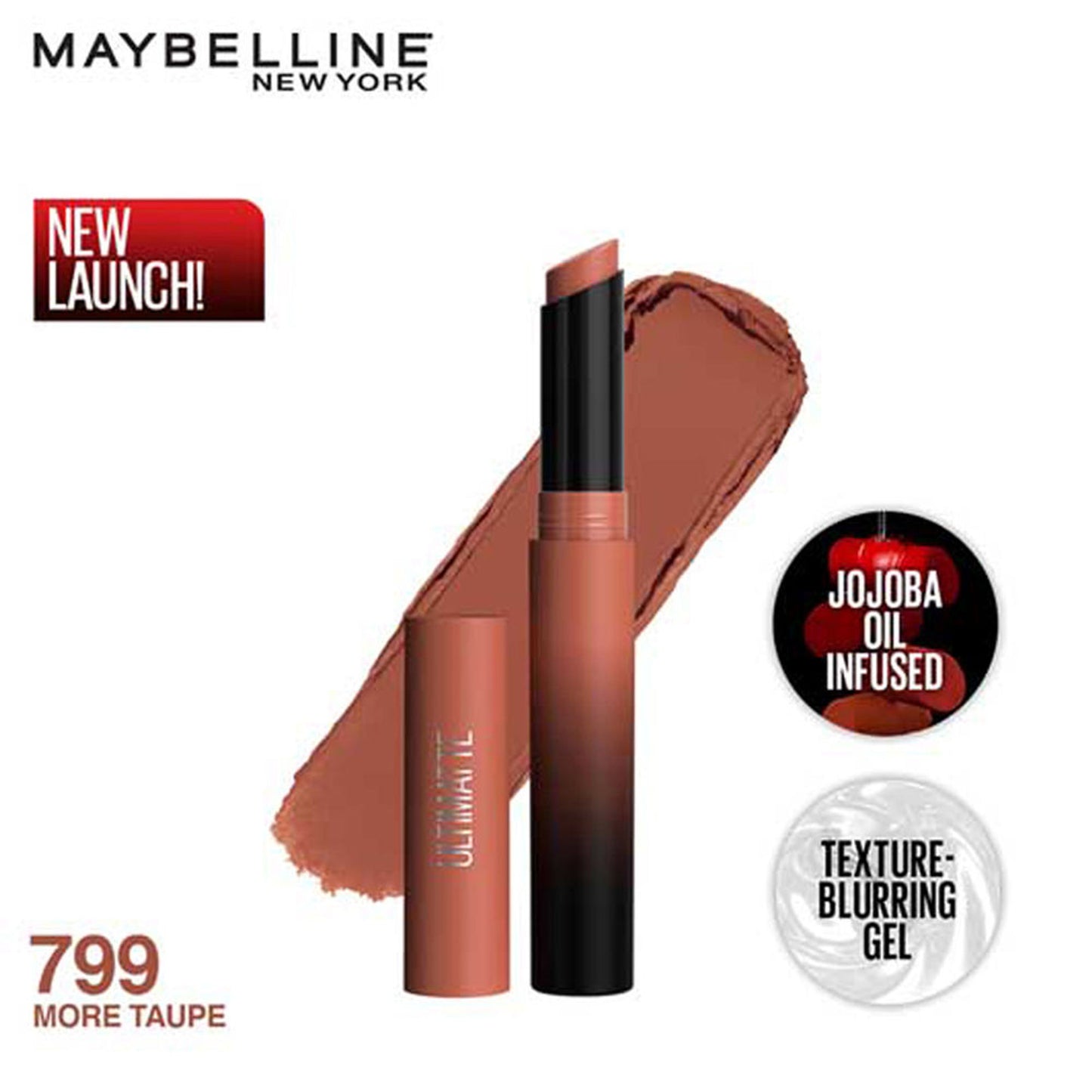 Maybelline New York Color Sensational Ultimattes Lipstick, Matte Finish - More Ruby - More Taupe