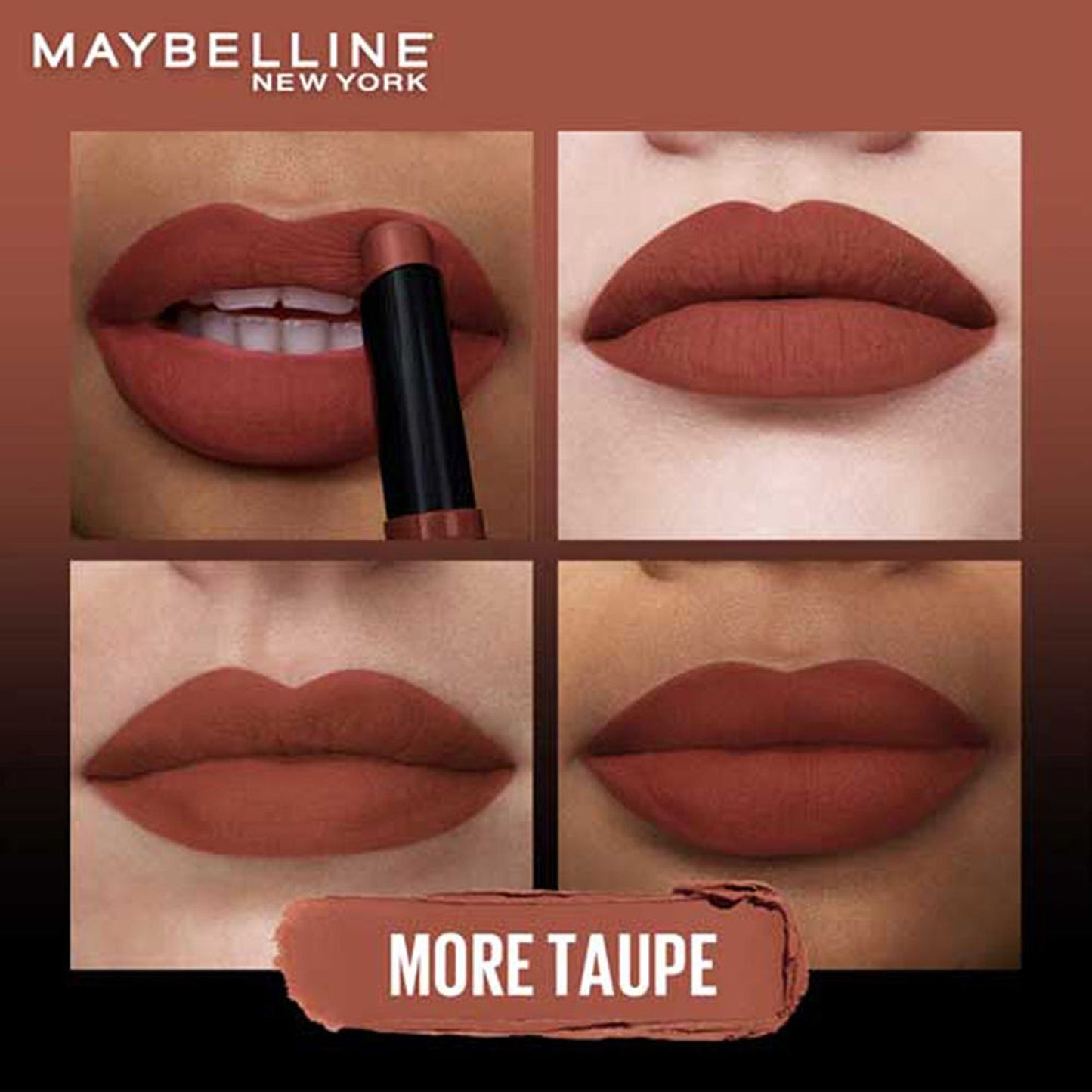 Maybelline New York Color Sensational Ultimattes Lipstick, Matte Finish - More Ruby - More Taupe