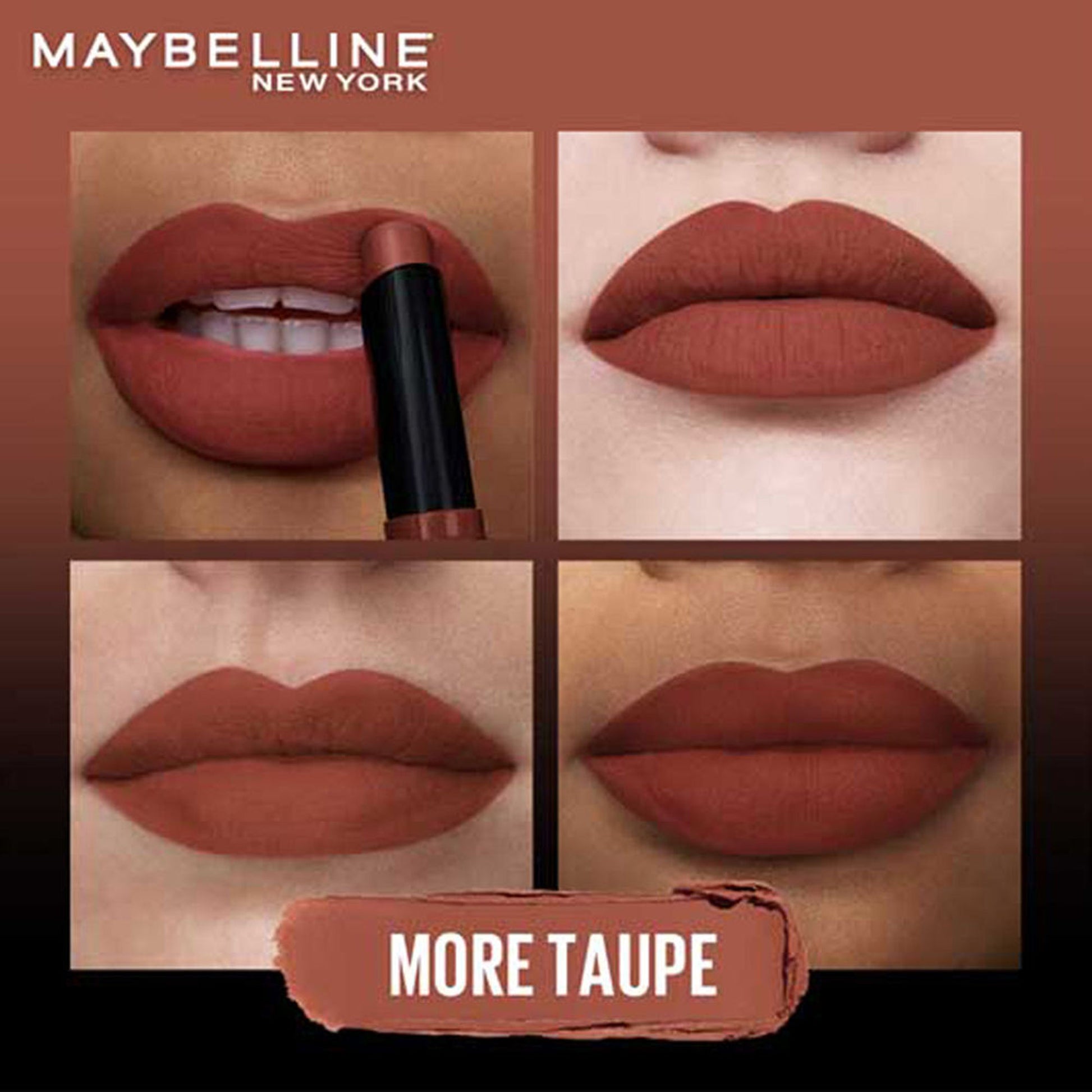 Maybelline New York Color Sensational Ultimattes Lipstick, Matte Finish - More Ruby - More Taupe