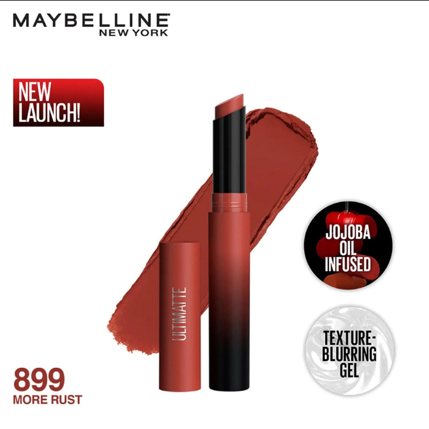 Maybelline New York Color Sensational Ultimattes Lipstick, Matte Finish - More Ruby - More Rust
