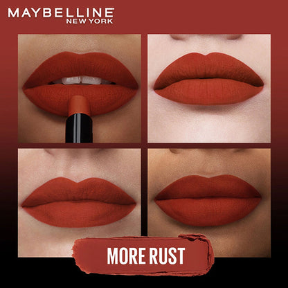 Maybelline New York Color Sensational Ultimattes Lipstick, Matte Finish - More Ruby - More Rust