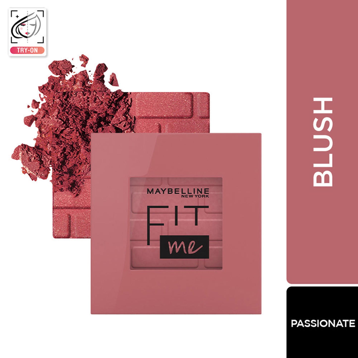 Maybelline New York New Fit Me Mono Blush, Up To 16 hours Long-lasting Cheek Blush - 30 Fierce - 60 Passionate