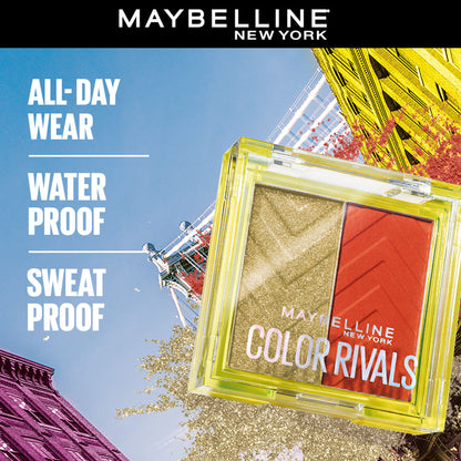 Maybelline New York Color Rivals Longwear Duo Eyeshadow Palette - Chill X Daring
