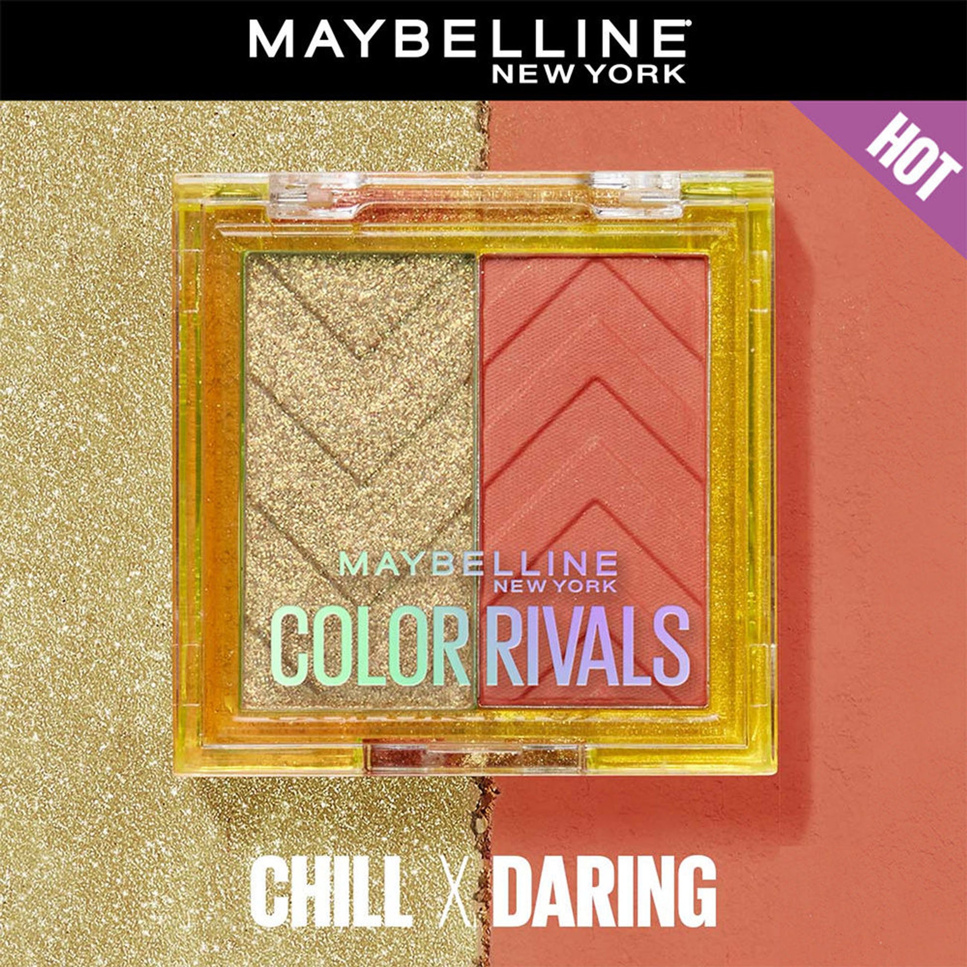 Maybelline New York Color Rivals Longwear Duo Eyeshadow Palette - Chill X Daring