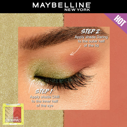 Maybelline New York Color Rivals Longwear Duo Eyeshadow Palette - Chill X Daring