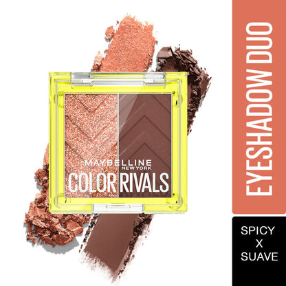 Maybelline New York Color Rivals Longwear Duo Eyeshadow Palette - Spicy X Suave
