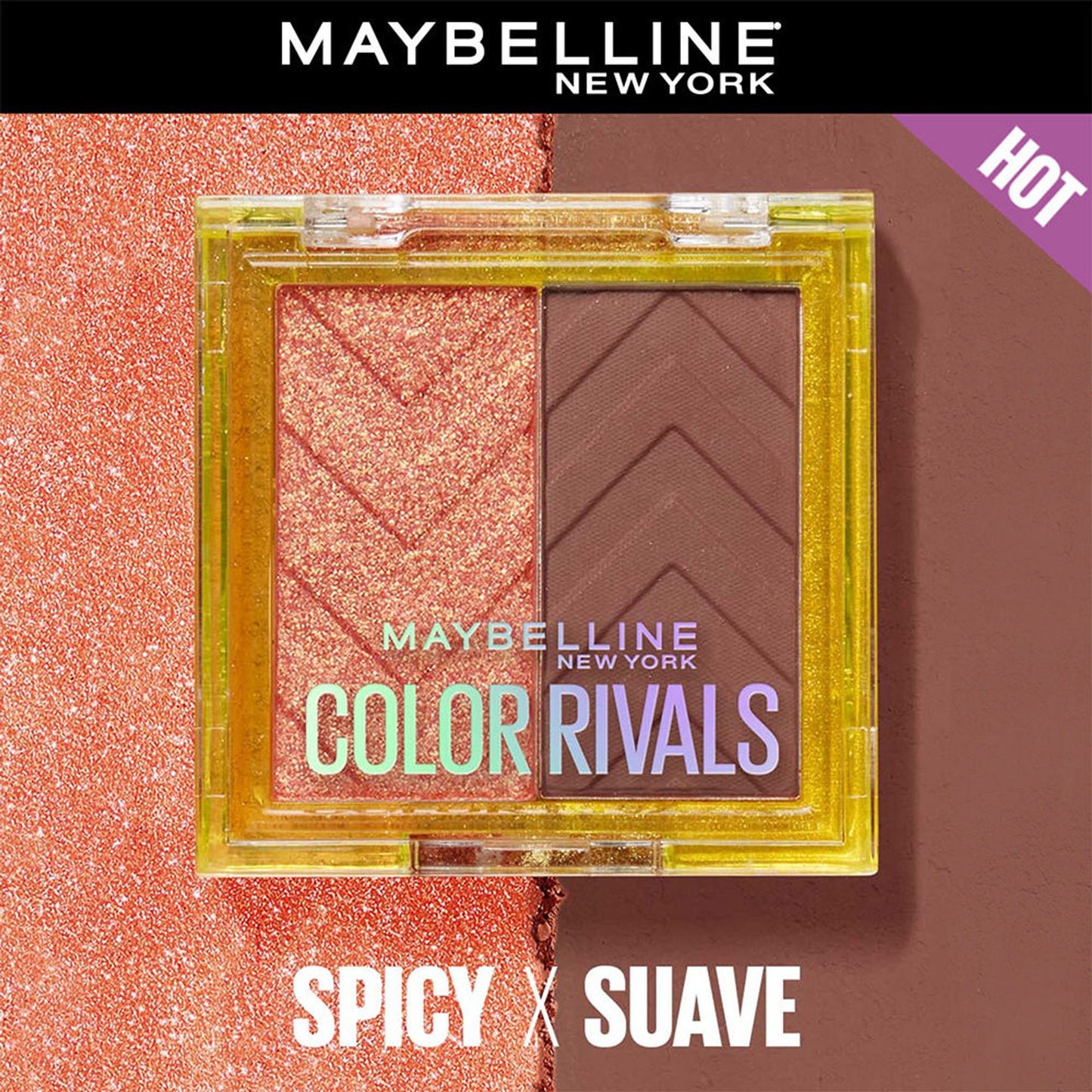 Maybelline New York Color Rivals Longwear Duo Eyeshadow Palette - Spicy X Suave