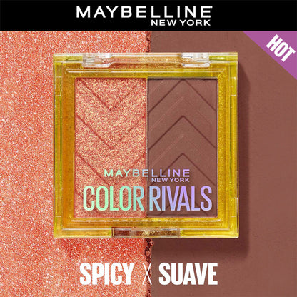 Maybelline New York Color Rivals Longwear Duo Eyeshadow Palette - Spicy X Suave