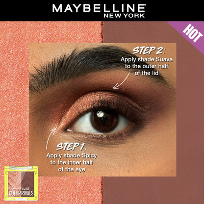 Maybelline New York Color Rivals Longwear Duo Eyeshadow Palette - Spicy X Suave