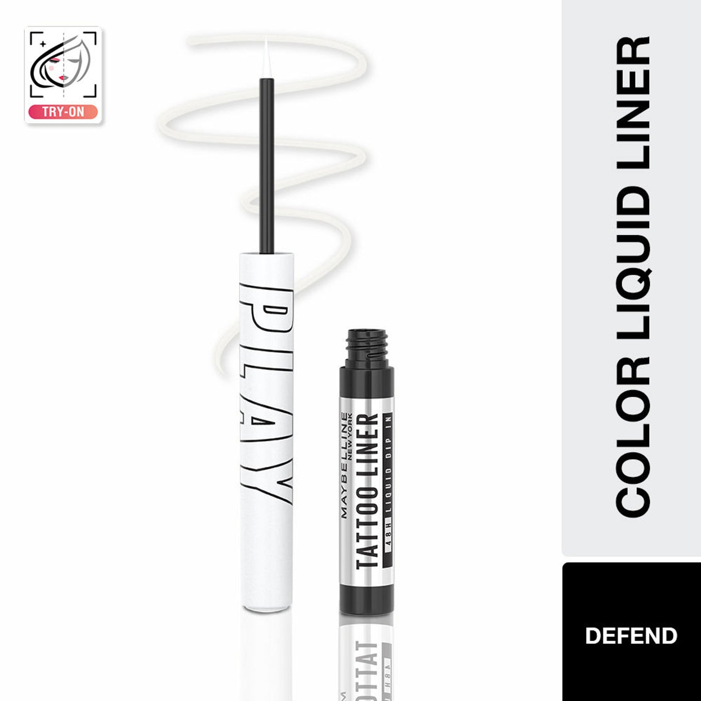 Maybelline New York Tattoo Play Liquid Eyeliner - Defend