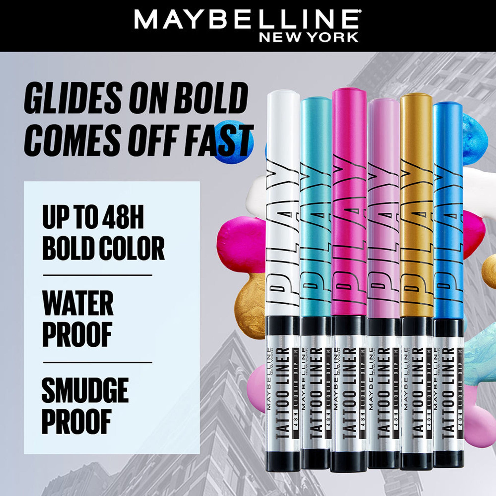 Maybelline New York Tattoo Play Liquid Eyeliner - Defend