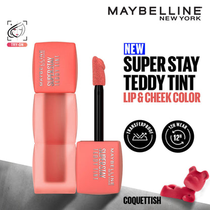 Maybelline New York Superstay Teddy Tint - Lip And Cheek Color - Coquettish