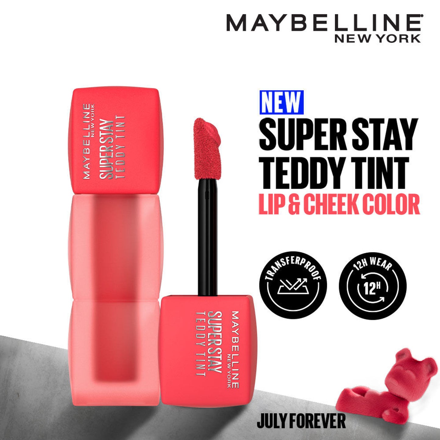 Maybelline New York Superstay Teddy Tint - Lip And Cheek Color - July Forever