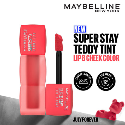 Maybelline New York Superstay Teddy Tint - Lip And Cheek Color - July Forever