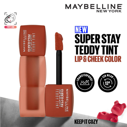 Maybelline New York Superstay Teddy Tint - Lip And Cheek Color - Keep It Cozy