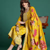 Dhiyona IE Ethnic Motifs Yoke Design Thread Work Kurta With Trousers & Dupatta